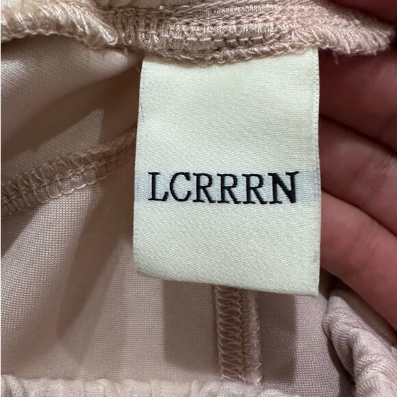 LCRRRN Women's High Waist Wide Leg Pants Joggers Light Taupe Cream Pockets, M - Picture 2 of 8